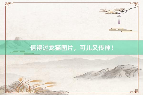 信得过龙猫图片，可儿又传神！