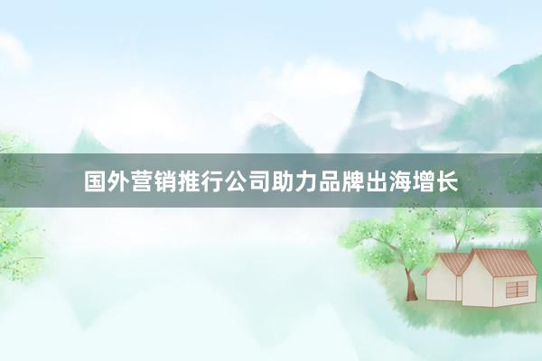 国外营销推行公司助力品牌出海增长
